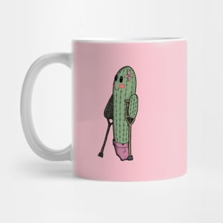 Cute girl injured cactus colored Mug